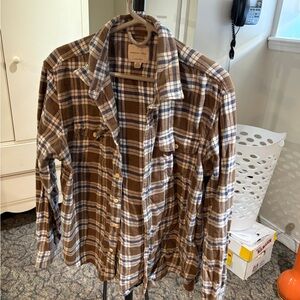 American Eagle Brown Flannel Shirt | Men’s Large